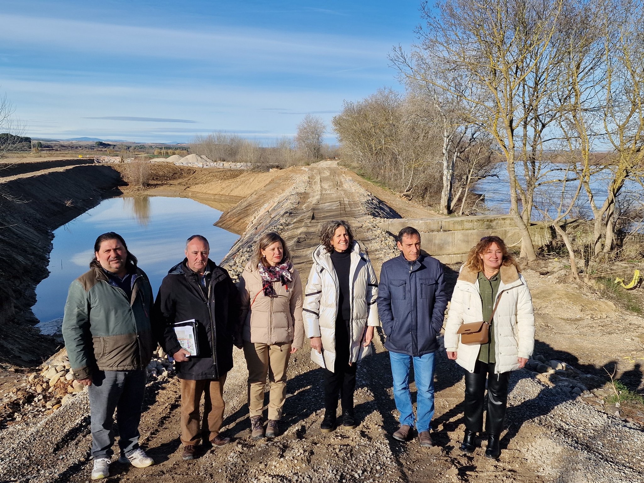 Concluye la reparación de la mota de Ribaforada, tras las inundaciones de diciembre de 2021, con una actuación de referencia en Navarra y que asciende a 700.000 euros