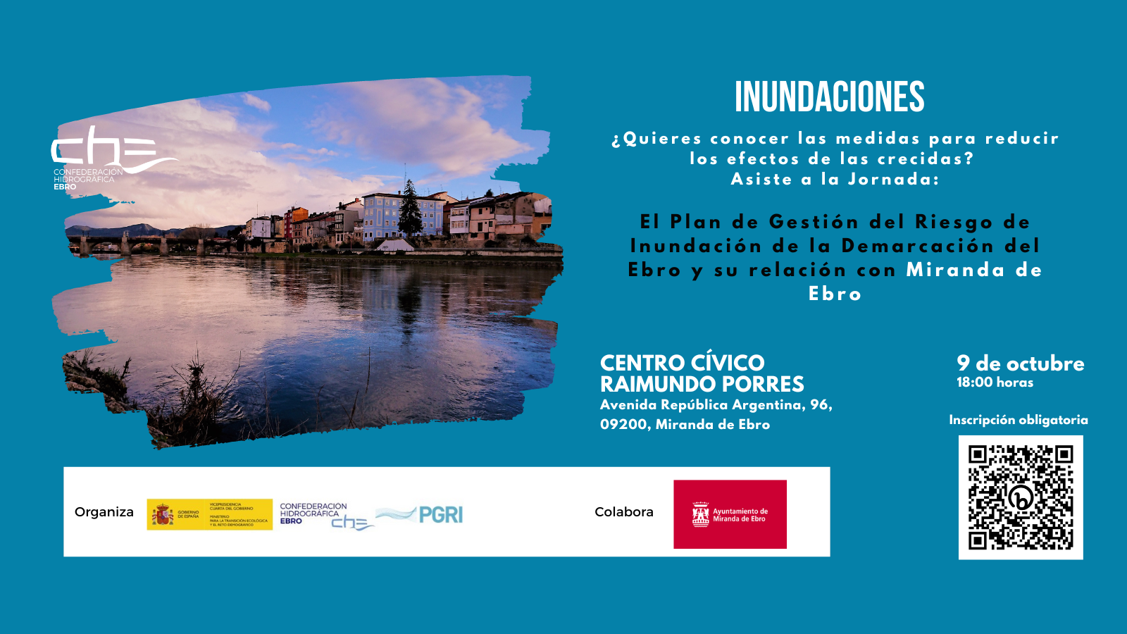 Imagen noticia - Nueva jornada informativa sobre el Plan de Gestión de Riesgo de Inundación de la Demarcación Hidrográfica del Ebro