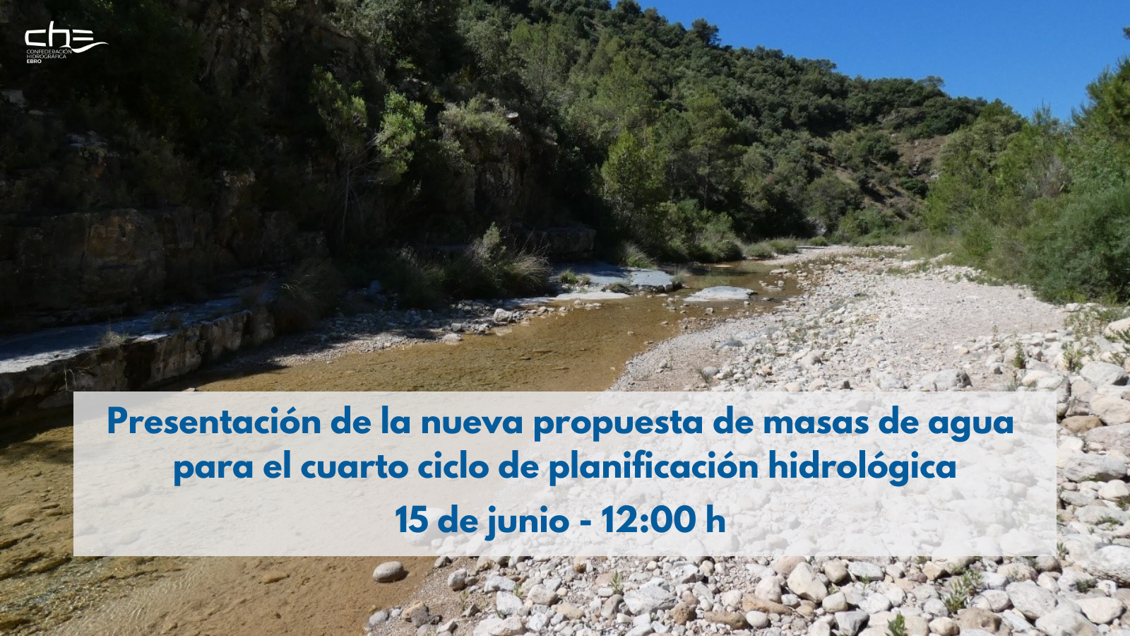 La CHE organiza una jornada para presentar las nuevas masas de agua de la cuenca