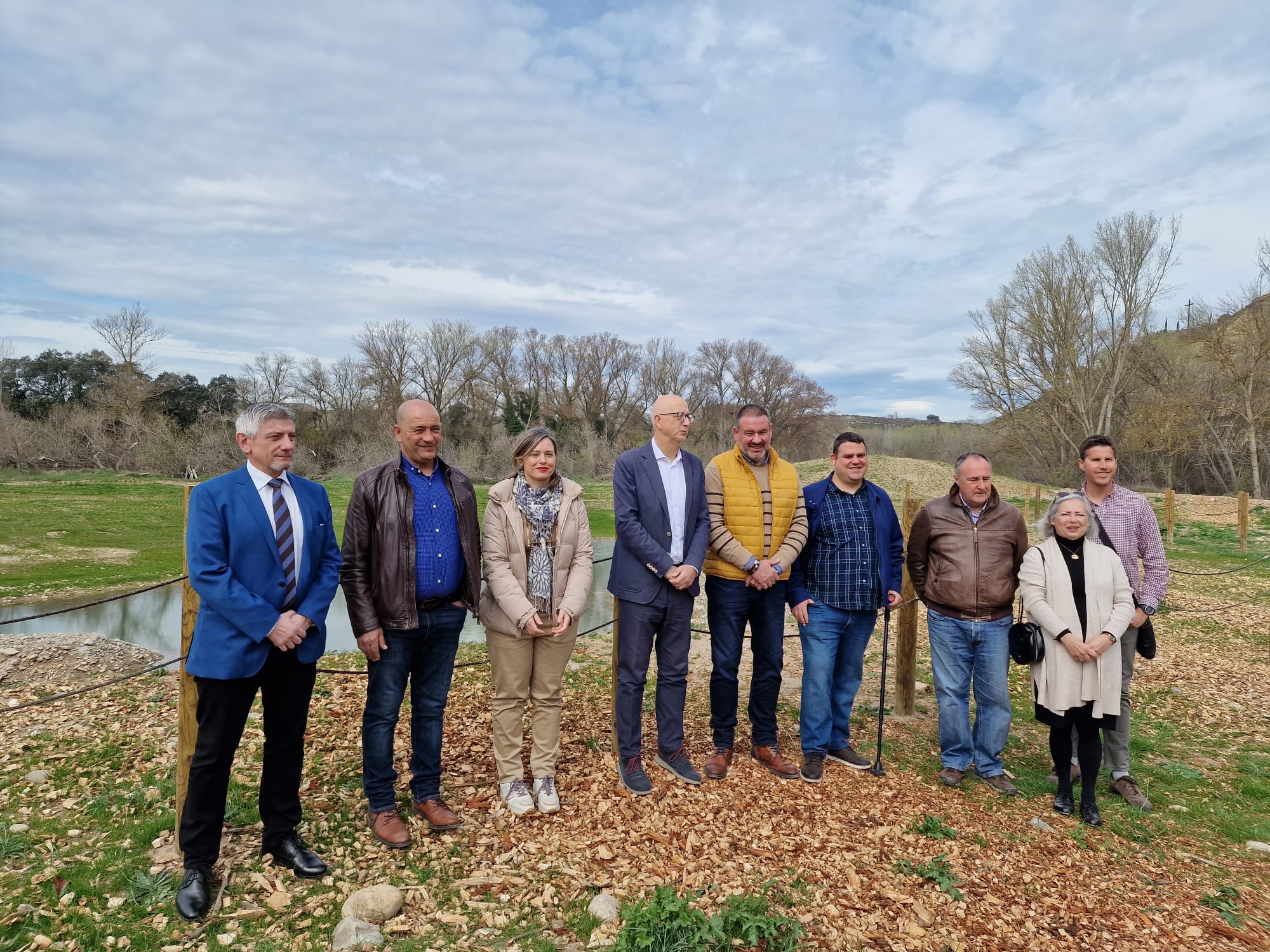 La Confederación Hidrográfica del Ebro, la Diputación Foral de Álava y el Ayuntamiento de Elciego presentan el nuevo humedal La Mezana en el Día Mundial del Agua