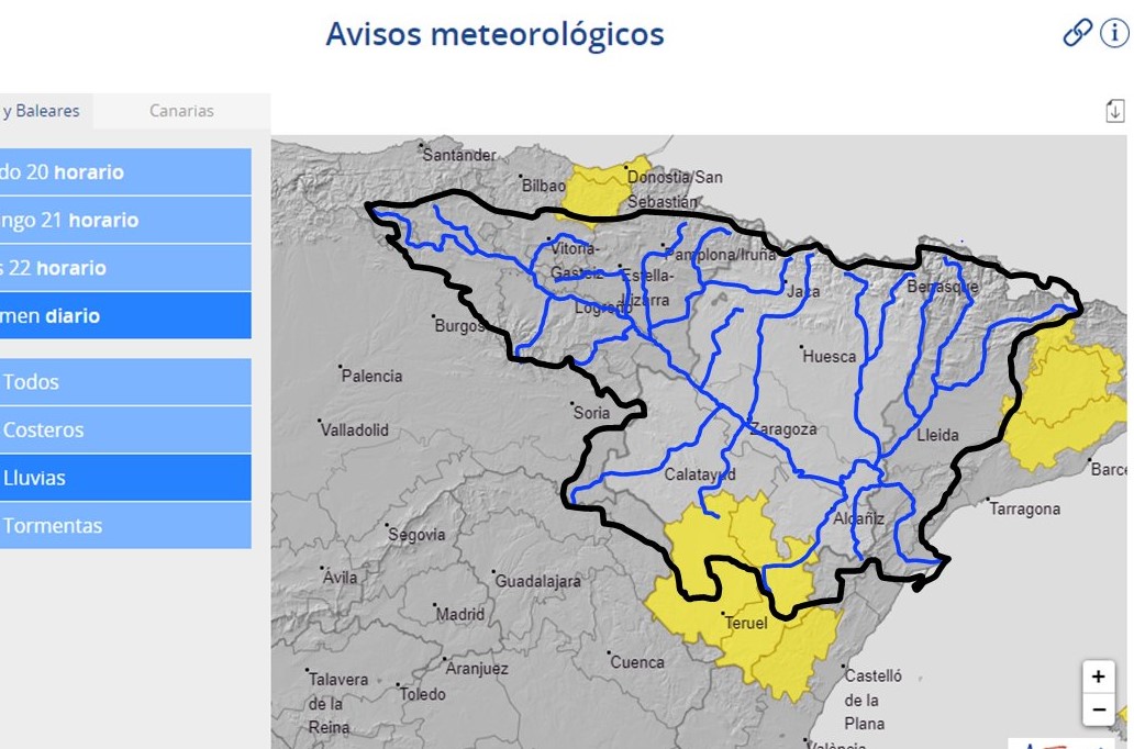 La CHE intensifica vigilancia por lluvias intensas en los extremos noroeste y sur de la Cuenca