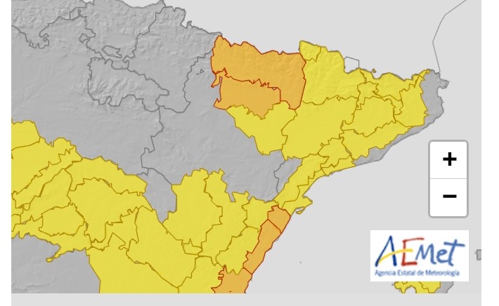 La CHE intensifica la vigilancia por lluvias intensas en Pirineo y Prepirineo, Hoya de Hueca, Bajo Segre, Bajo Ebro, Ibérica oriental y Castellón La CHE intensifica la vigilancia por lluvias intensas en Pirineo y Prepirineo, Hoya de Hueca, Bajo Segre, Bajo Ebro, Ibérica oriental y Castellón