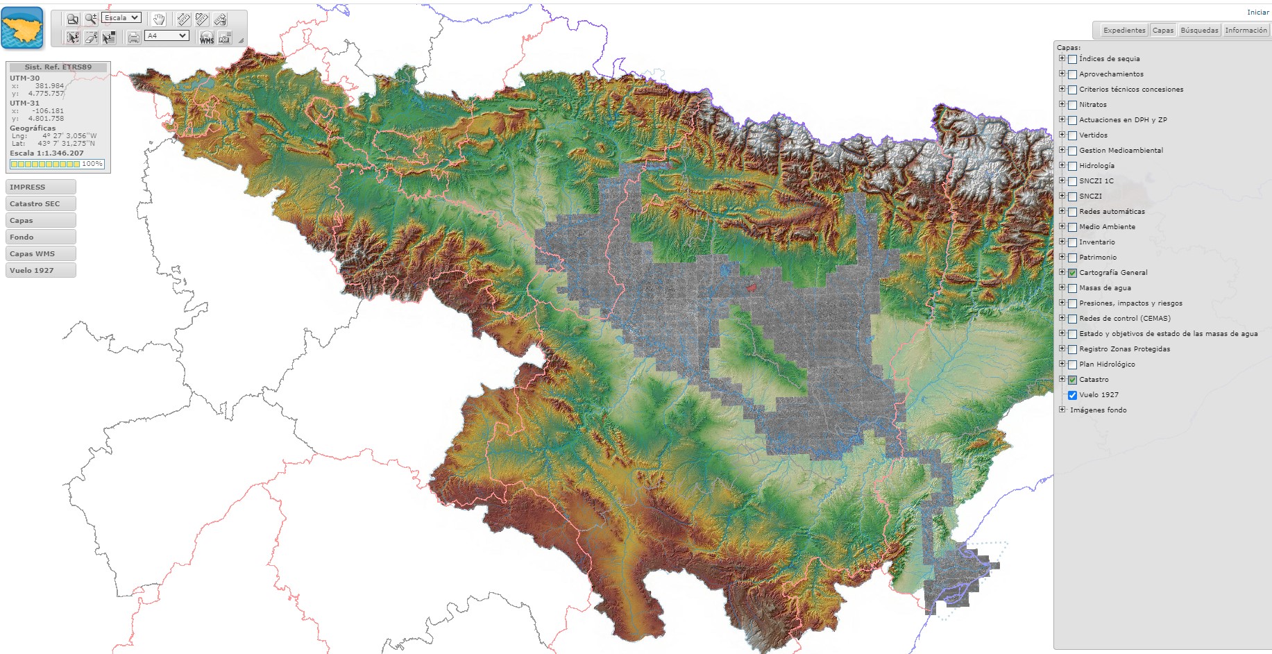 La CHE presenta un proyecto que compara las imágenes y planos de la Cuenca del Ebro en 1927 con los actuales