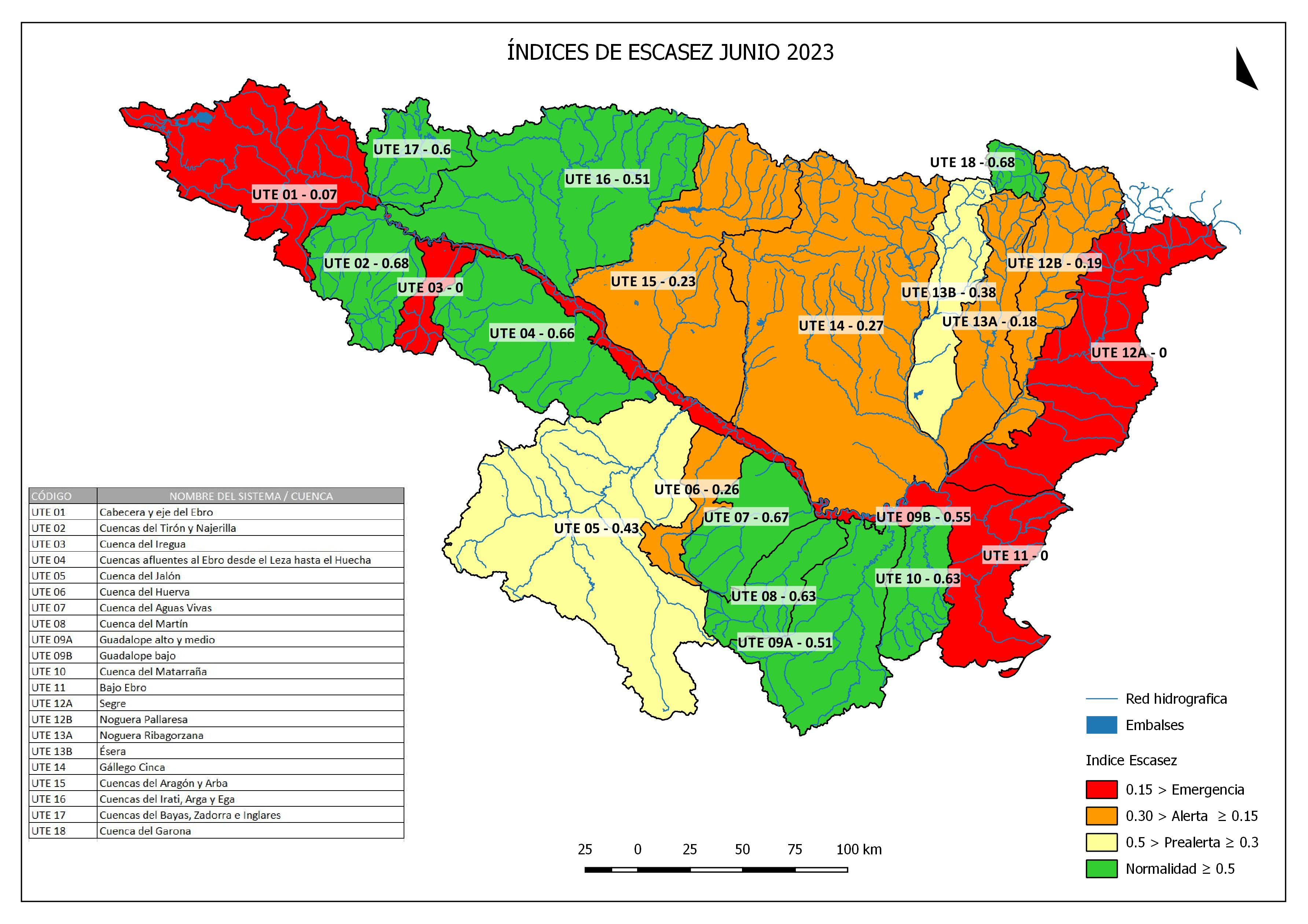Informe mensual de indicadores de sequía y escasez Junio 23