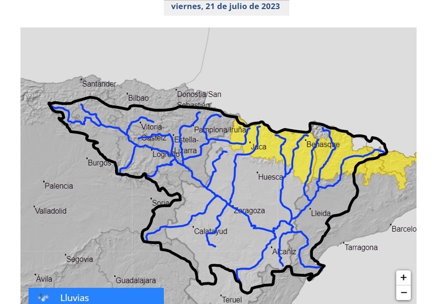 La CHE informa a los servicios de Protección Civil ante episodio meteorológico adverso en el Pirineo de Huesca y Lleida