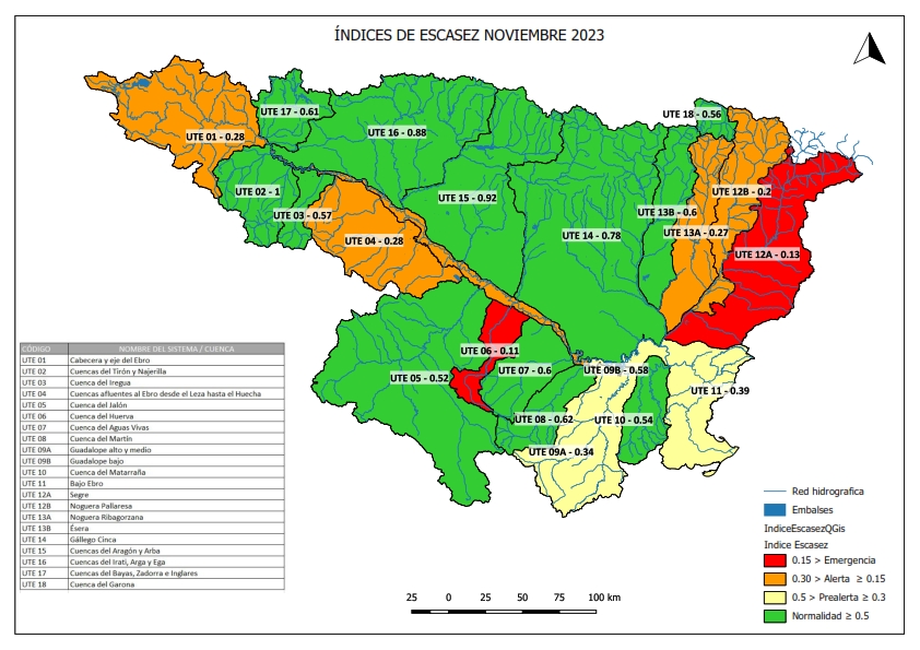 Indicadores del Plan Especial de Sequías, a 5 de diciembre de 2023 Indicadores del Plan Especial de Sequías, a 5 de diciembre de 2023