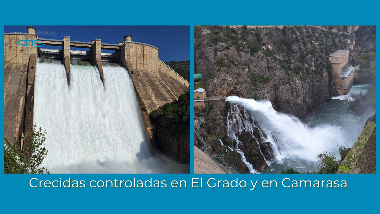Crecidas controladas desde los embalses de Camarasa (Lleida) y de El Grado (Huesca) Crecidas controladas desde los embalses de Camarasa (Lleida) y de El Grado (Huesca)