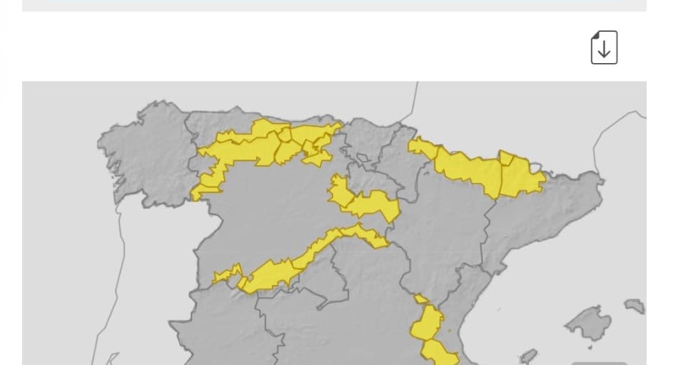 AVISO HIDROLÓGICO-Debido a las lluvias a partir del lunes se esperan incrementos de caudal en afluentes de la Cuenca, en Pirineo occidental y central y alto Arga