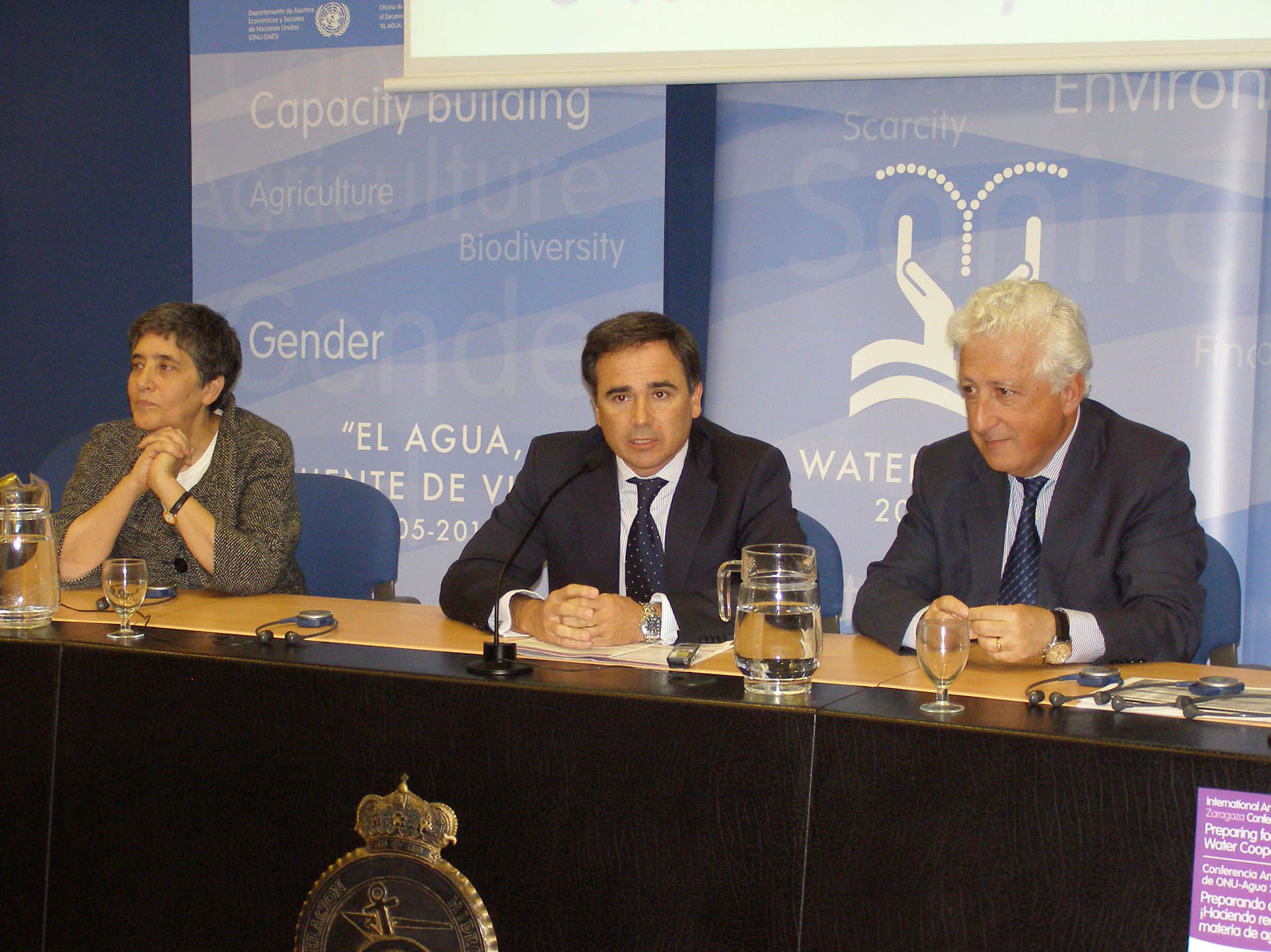 Xavier de Pedro clausura la Conferencia de ONU-Agua en Zaragoza Xavier de Pedro clausura la Conferencia de ONU-Agua en Zaragoza
