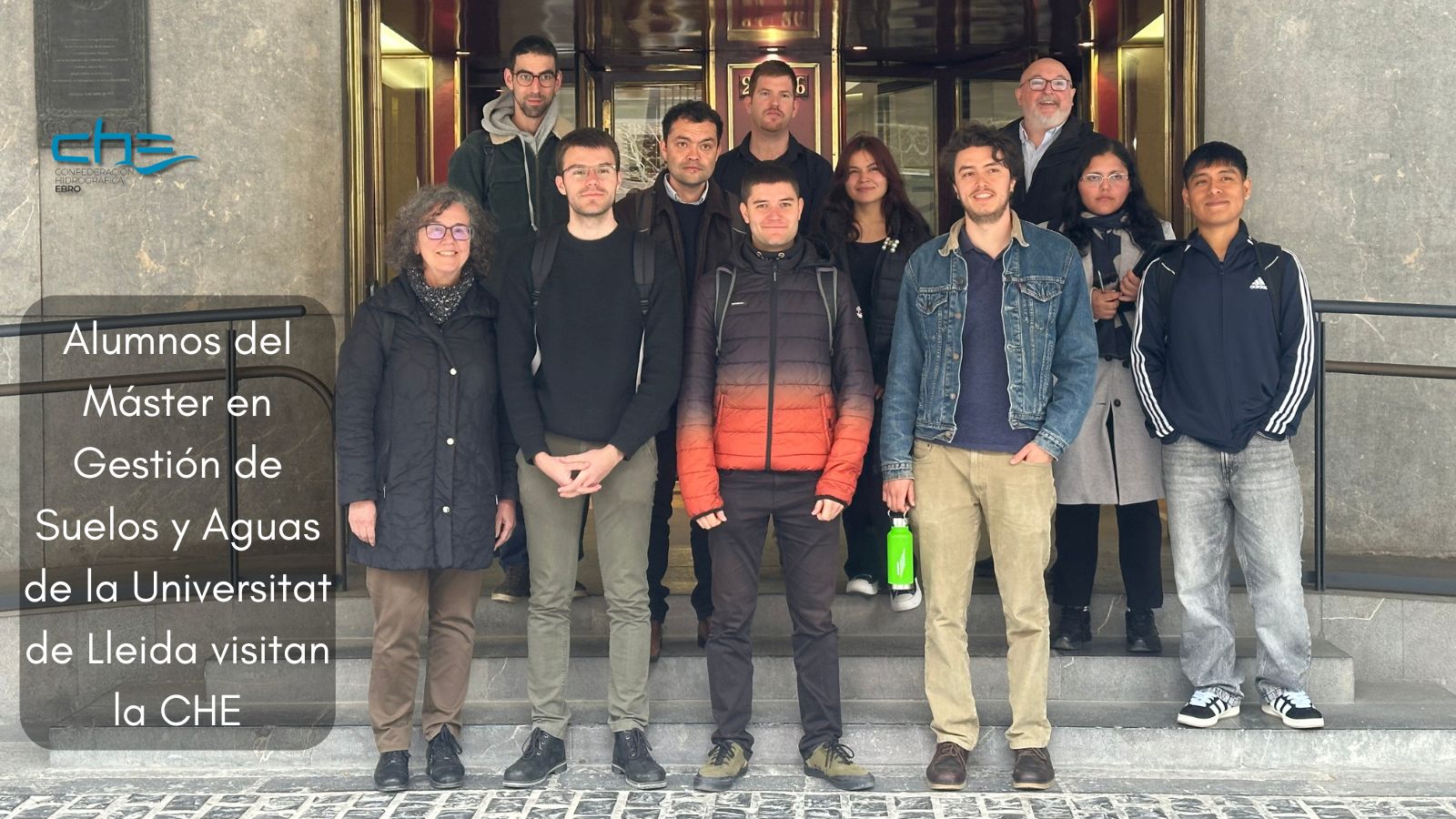 El alumnado del Máster en Gestión de Suelos y Aguas de la Universidad de Lleida visita la CHE El alumnado del Máster en Gestión de Suelos y Aguas de la Universidad de Lleida visita la CHE