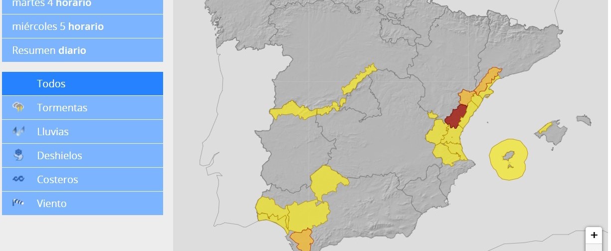 Ante los avisos de la AEMET por lluvias intensas, la Confederación Hidrográfica del Ebro recuerda que podrían producirse crecidas en cualquier curso fluvial de las cuencas de los ríos Jalón, Guadalope, Matarraña y bajo Ebro (baix Ebre) Ante los avisos de la AEMET por lluvias intensas, la Confederación Hidrográfica del Ebro recuerda que podrían producirse crecidas en cualquier curso fluvial de las cuencas de los ríos Jalón, Guadalope, Matarraña y bajo Ebro (baix Ebre)