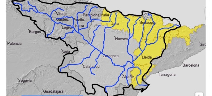 Como consecuencia de los avisos de la AEMET de lluvias intensas de al menos 15-20 l/m2 en 1 hora, la Confederación Hidrográfica del Ebro advierte de la posibilidad de crecidas repentinas en barrancos y pequeños afluentes en Lleida y Tarragona
