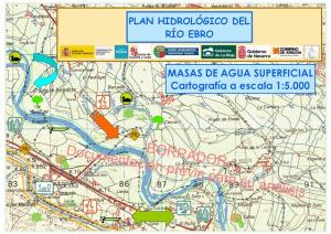 Cartografía Eje del Ebro desde Miranda hasta cola del Embalse de Mequinenza