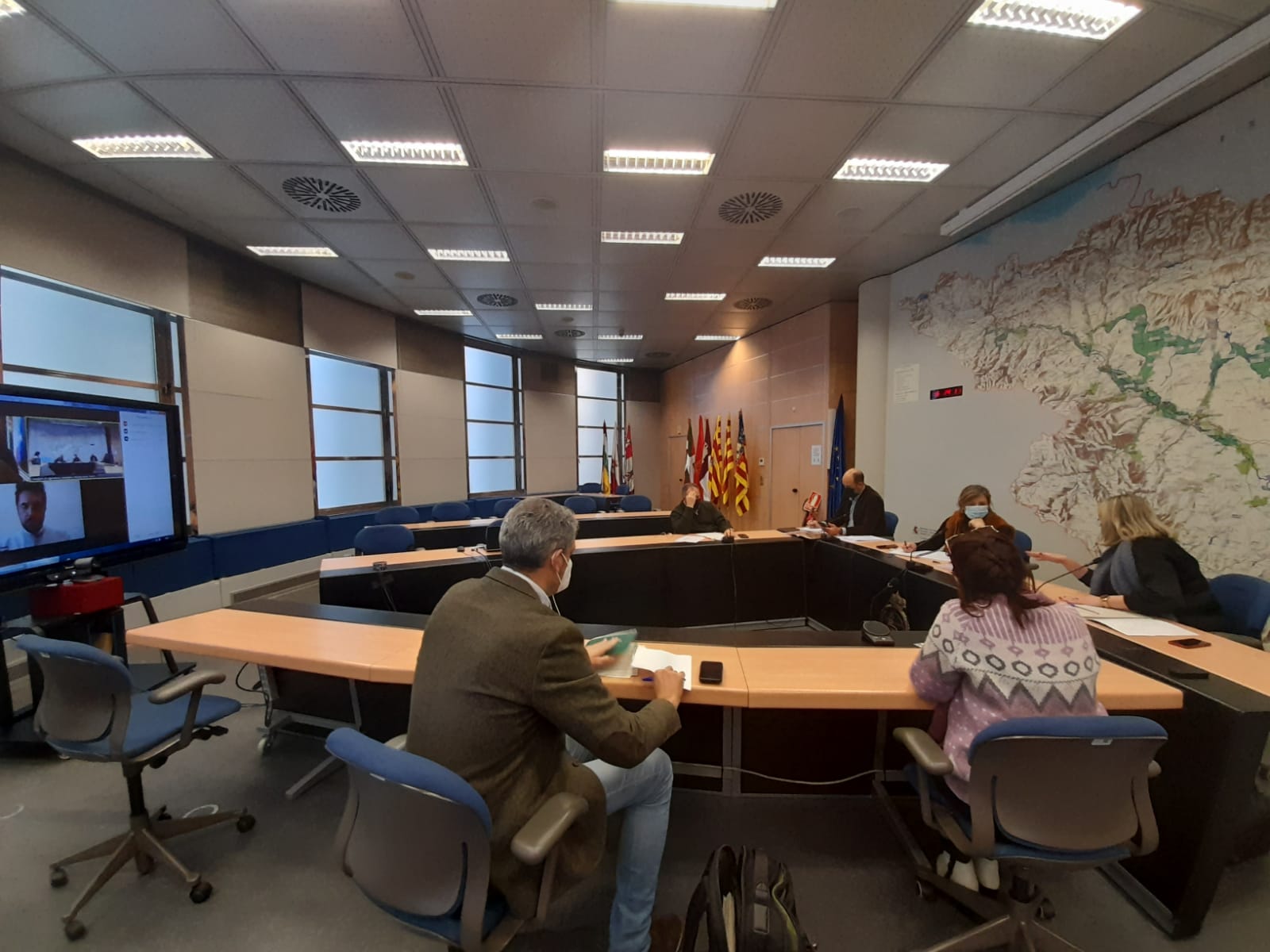La CHE, Gobierno de La Rioja y Delegación del Gobierno se reúnen para hacer seguimiento de las intervenciones de emergencia en la comunidad tras los episodios de inundación en el Ebro