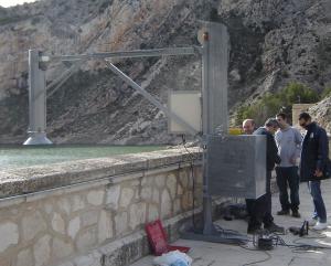 Instalación en el embalse de Cueva Foradada Instalación en el embalse de Cueva Foradada